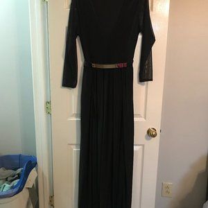 Black, Long, Semi Formal Dress with slit